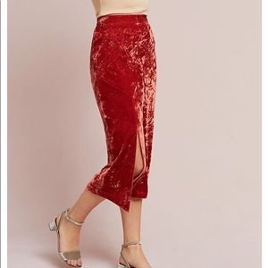 Maeve Crushed Velvet Skirt